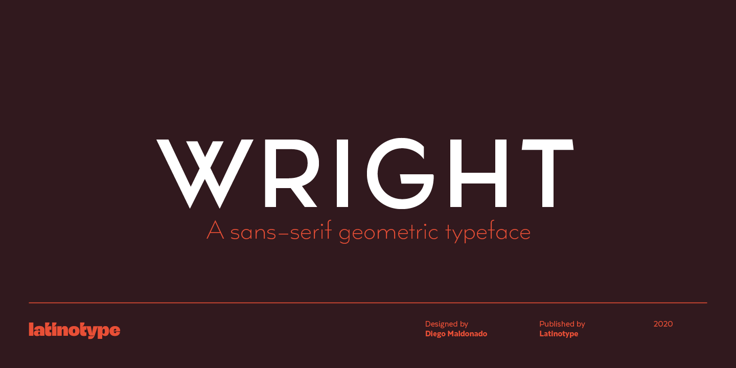 Przykład czcionki Wright Pro